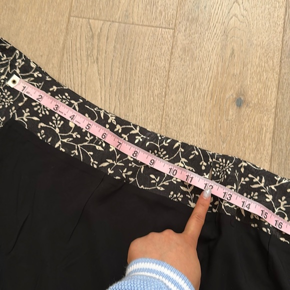 NWT sezane lola skirt two-tone black floral print size 4 - Picture 9 of 12